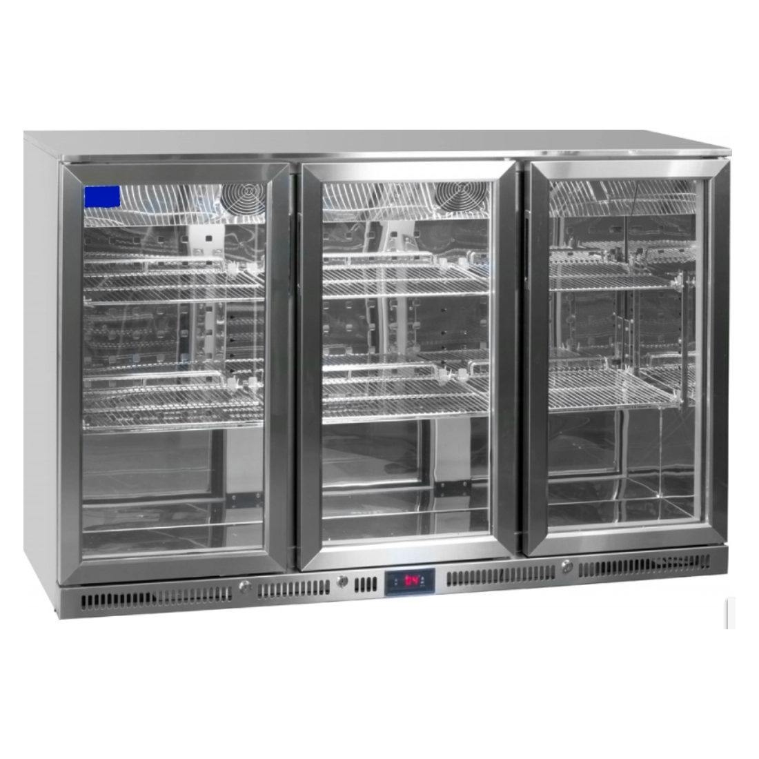 Omaj Three Doors Stainless Steel Back Bar Chiller|mkayn | مكاين