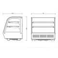 ثلاجة عرض حلويات فوق الطاولة بزجاج منحنى  70سم ,XCW-120L, من أوماج|mkayn | مكاين