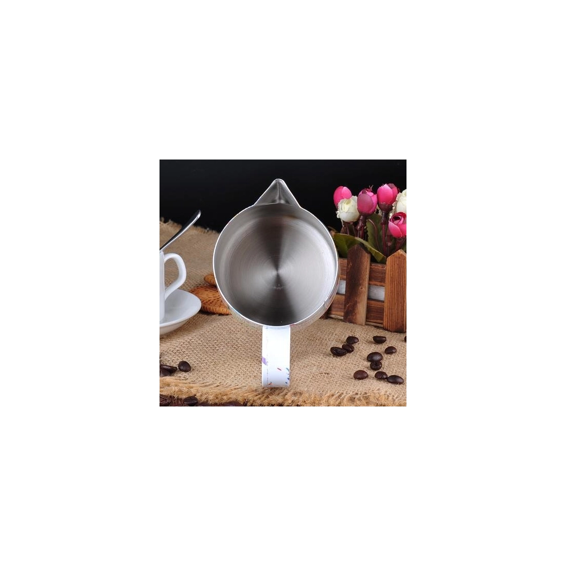 Barista Space (F11) Stainless Steel Splash Milk Pitcher 350ml|mkayn | مكاين