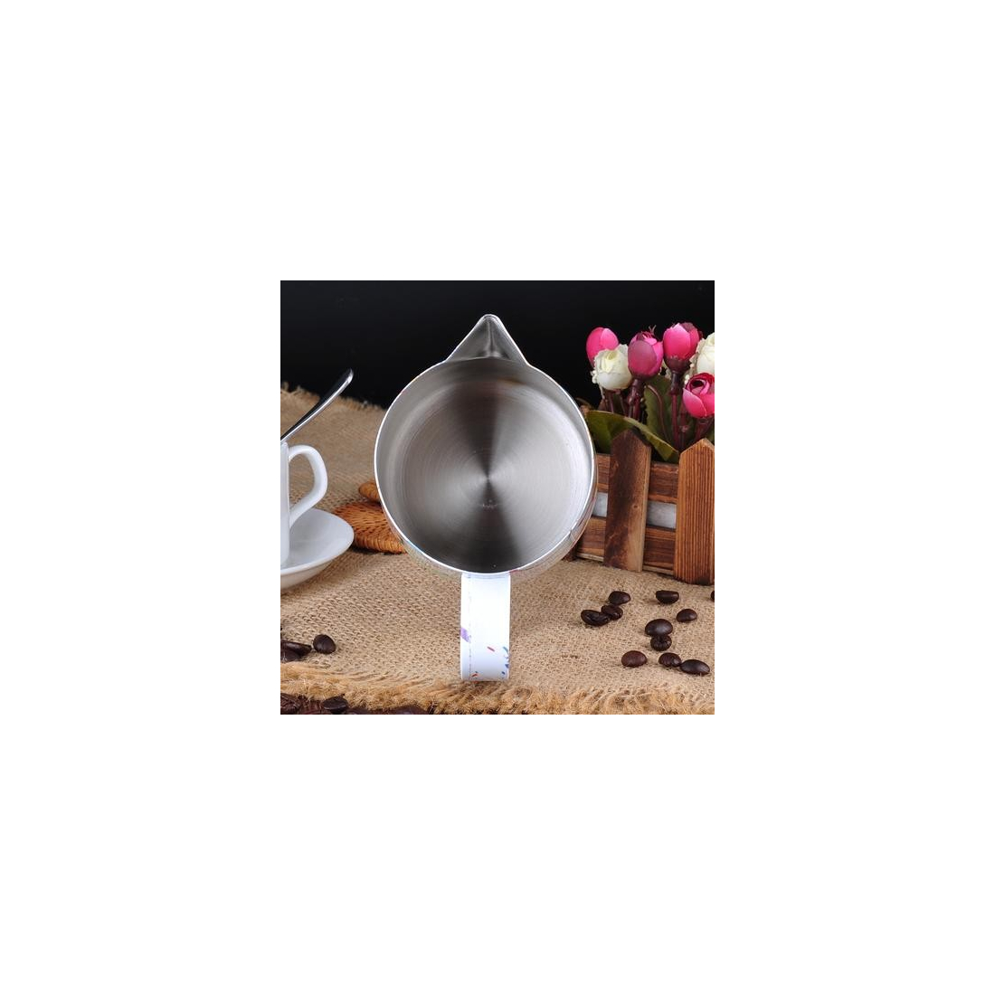 Barista Space (F12) Stainless Steel Splash Milk Pitcher 600ml|mkayn | مكاين