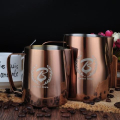 Barista Space (F15) Stainless Steel Rose Gold Milk Pitcher 350ml|mkayn | مكاين