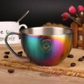 Barista space (CC11) Stainless Steel Multicolor 250ml Cafe Latte Art Cup|mkayn | مكاين