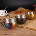 Barista space (CC11) Stainless Steel Multicolor 250ml Cafe Latte Art Cup|mkayn | مكاين