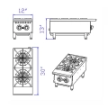 Omaj Counter Top Gas 2 Burner|mkayn | مكاين