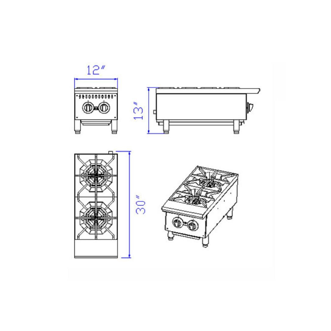 Omaj Counter Top Gas 4 Burner|mkayn | مكاين