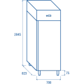 COOL HEAD ,QR 6, stainless Steel One Door Chiller 550 Lt|mkayn | مكاين