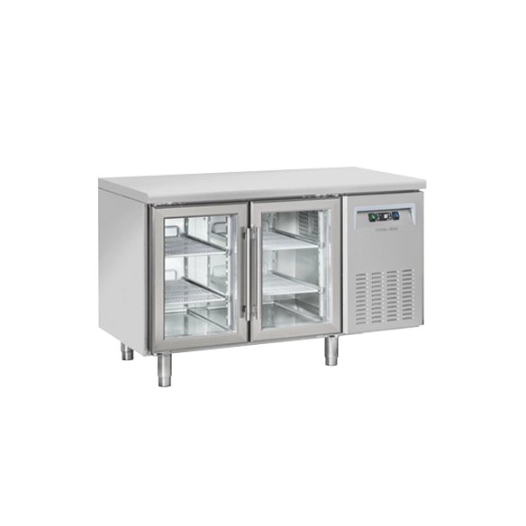 COOL HEAD ,QRG2100, 2 Glass Doors Chiller Counter|mkayn | مكاين