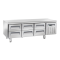 COOL HEAD ,U-GN3160TN, Low Hight Worktop Chiller With 6 Drawers|mkayn | مكاين