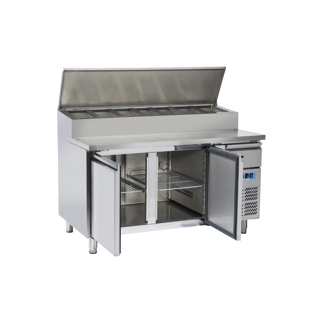 COOL HEAD ,SH2800, Pizza & Sandwiches Preparation Chiller With Two Doors - Depth 80 cm|mkayn | مكاين