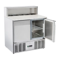 COOL HEAD ,CRP90, Pizza & Sandwiches Preparation Chiller With Two Doors And Granite Worktop - Depth 70 cm|mkayn | مكاين