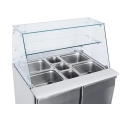 COOL HEAD ,CRQ90A, Sandwich and Salad Prep Refrigerator with Two Doors and Curved Display Glass|mkayn | مكاين