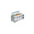 COOL HEAD ,GN3100SALG, Salad Display Refrigerator with Three Doors & Curved Front Glass|mkayn|مكاين