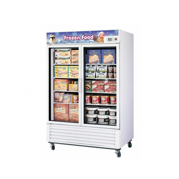 Turbo Air ,FRS-1250F, Double Glass Door Freezer Showcase 1220L/44 cu.ft.LED Lighting,Swing Door|mkayn | مكاين