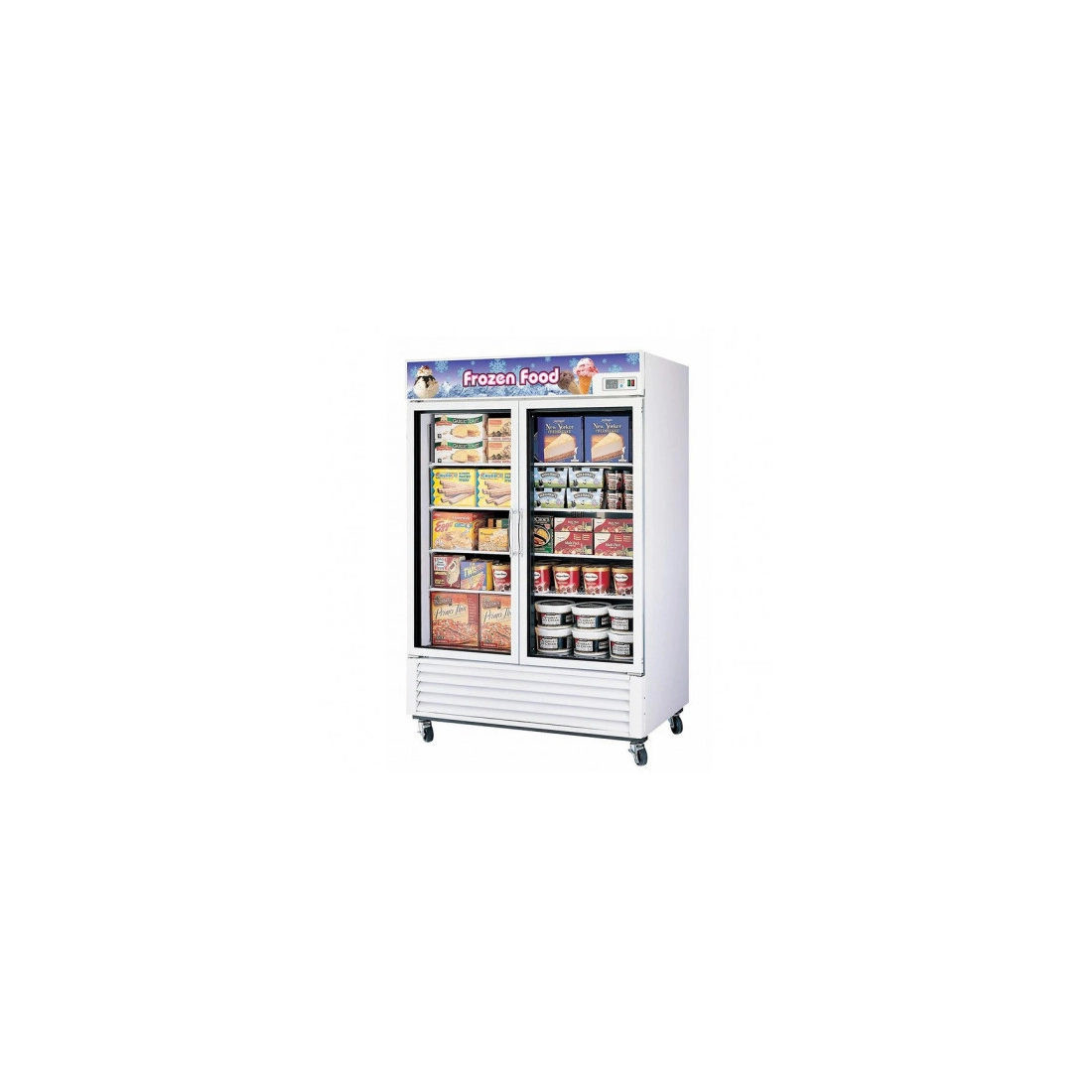 Turbo Air ,FRS-1250F, Double Glass Door Freezer Showcase 1220L/44 cu.ft.LED Lighting,Swing Door|mkayn | مكاين