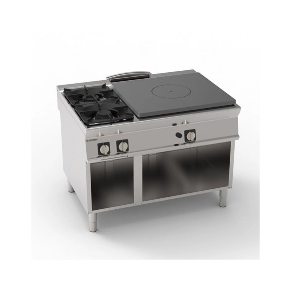 Tecnoinox ,PCPG12FG9, Professional Freestanding Gas Solid Top with 2 Burners|mkayn | مكاين