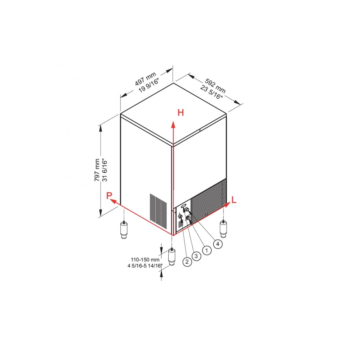 Brema ,CB425A, Ice Cube Maker 47 kg|mkayn | مكاين