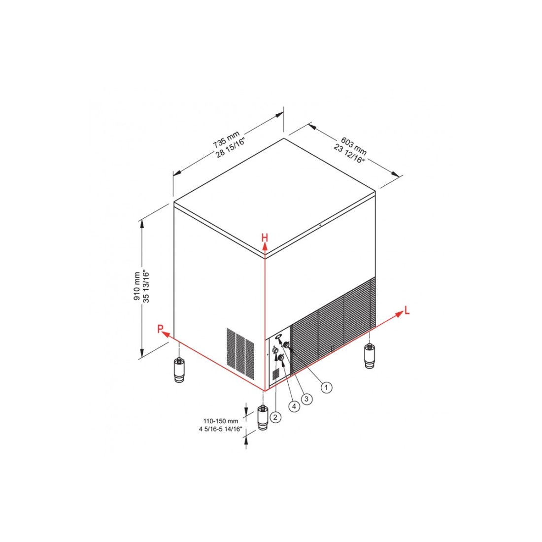 Brema ,CB840A, Ice Cube Maker 85 Kg|mkayn | مكاين