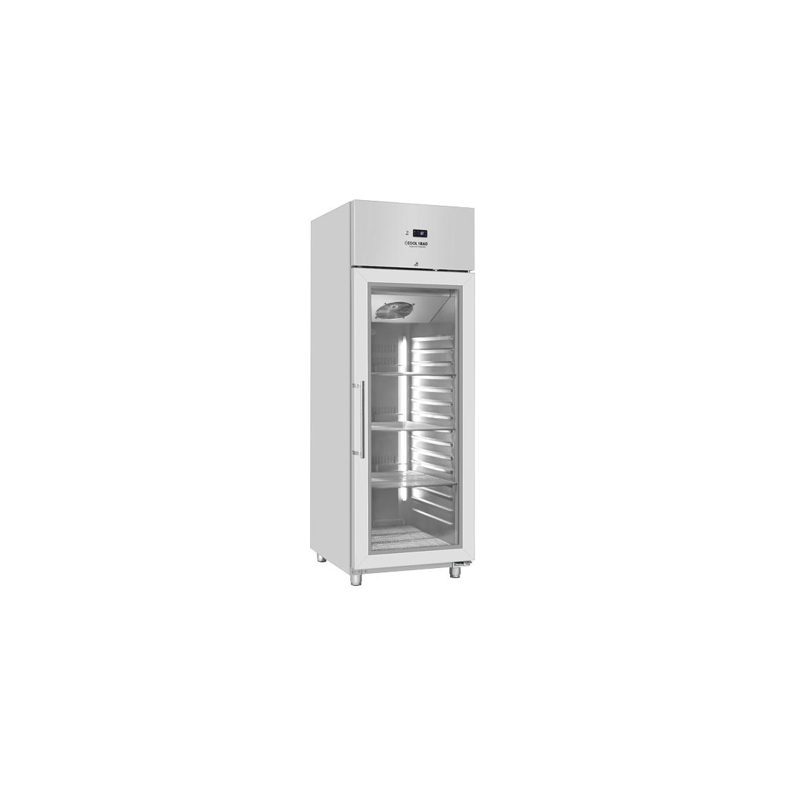 Cool head ,QRG6, Single Door Free Standing Glass Refrigerator|mkayn | مكاين