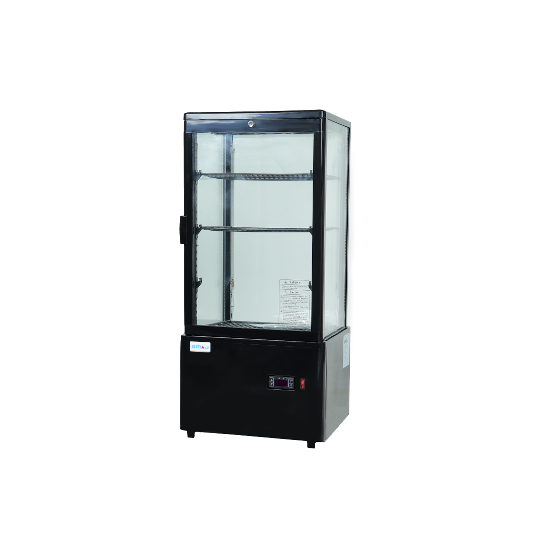 OMAJ XC-78L Black Display Chiller Upright  Countertop With 4 Glass Sides|mkayn|مكاين