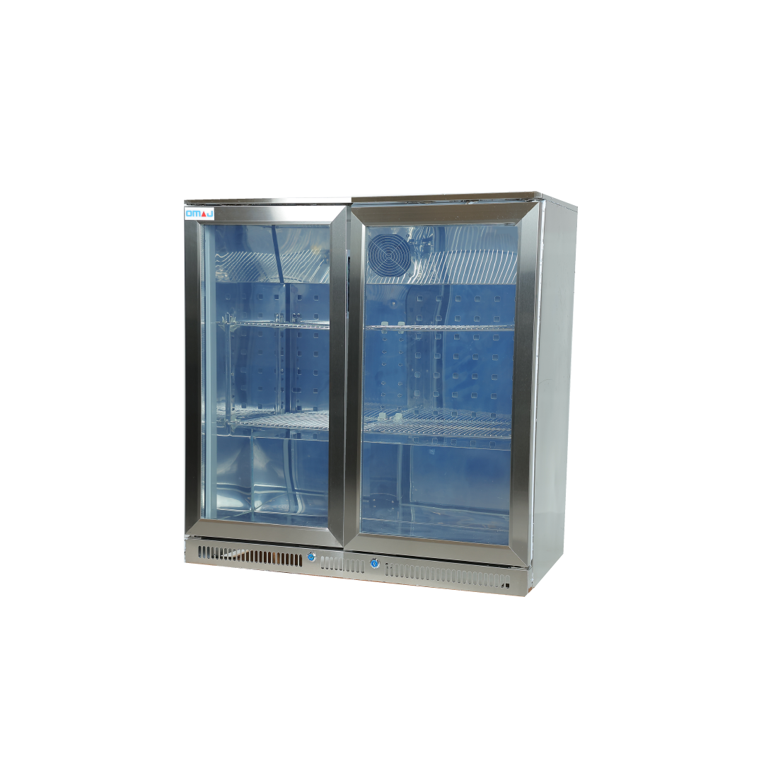 Omaj Two Doors Stainless Steel Back Bar Chiller|mkayn | مكاين