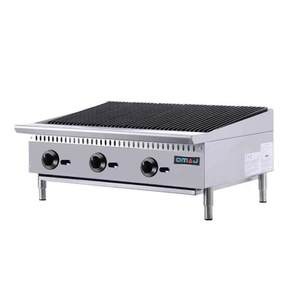 Omaj Counter Top 3 Burners Gas Charbroile 90 cm