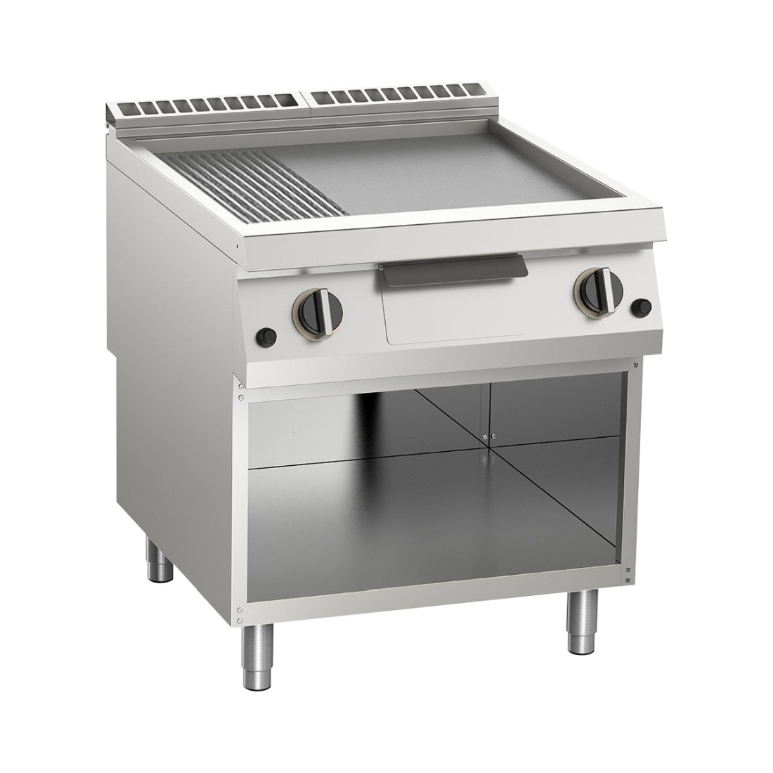 silko ,NEBG94GLR, gas fry top 80 cm smooth on open module line 900|mkayn | مكاين