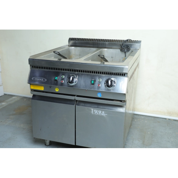 Used Pimak 2-basin gas fryer 24*2 litres