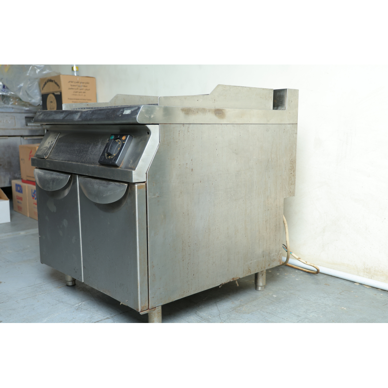 Used Linkrich electric charcoal grill based on a cabinet