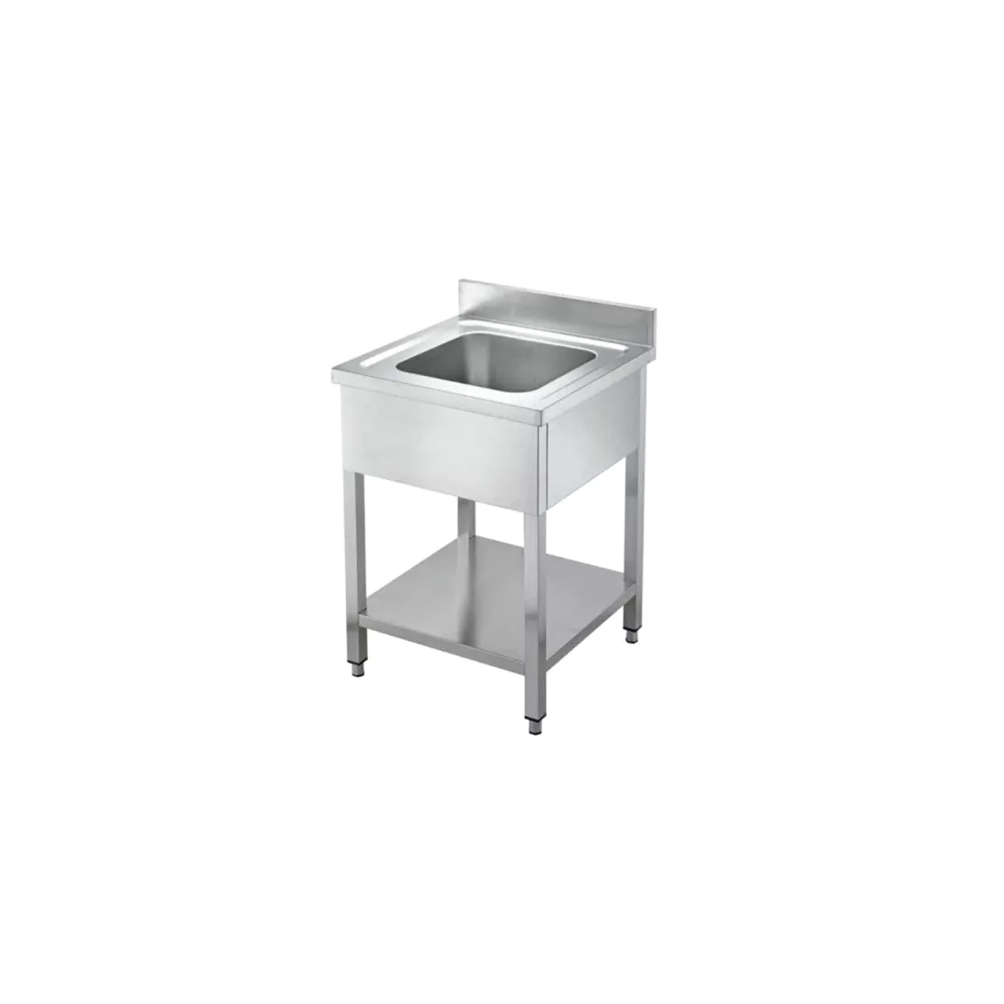 Omaj ,STD02-077M1, Stainless Steel Single Sink Unit With Backsplash - undershelf|mkayn | مكاين