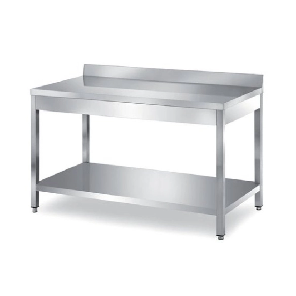 Omaj ,WTD-101B, Stainless Steel Service Table with backsplash 1m|mkayn | مكاين