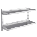 Omaj ,WBD10030, Stainless Steel Wall Shelf double 1 m|mkayn | مكاين