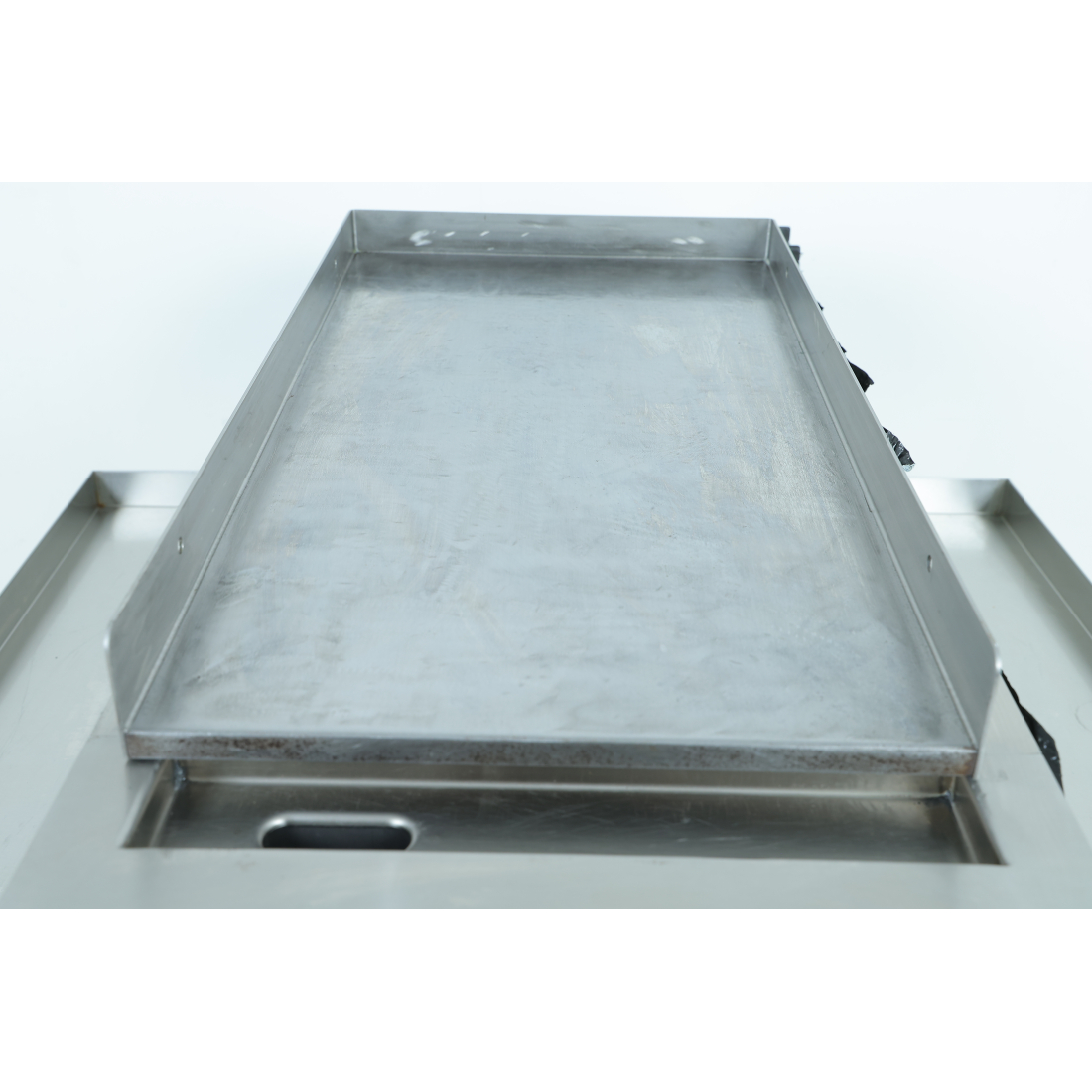 Used Zanussi Gas Fry Top-Smooth Polished Chrome Plate 40 cm|mkayn | مكاين