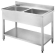 Omaj ,STD02-127M2, Stainless Steel Double Sink Unit With Backsplash - undershelf|mkayn | مكاين