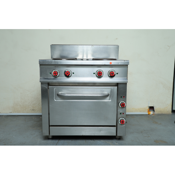 Used Offcar 4-burner electric stove with oven