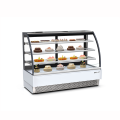 Omaj Pro ,AZ1584, Curved Glass Display Show Cake Case White 150 cm|mkayn | مكاين