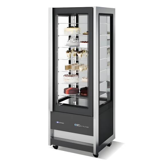 ISA ,Cristal Tower 75 RV TN, Panoramic Refrigerated Display Case for Pastry|mkayn | مكاين