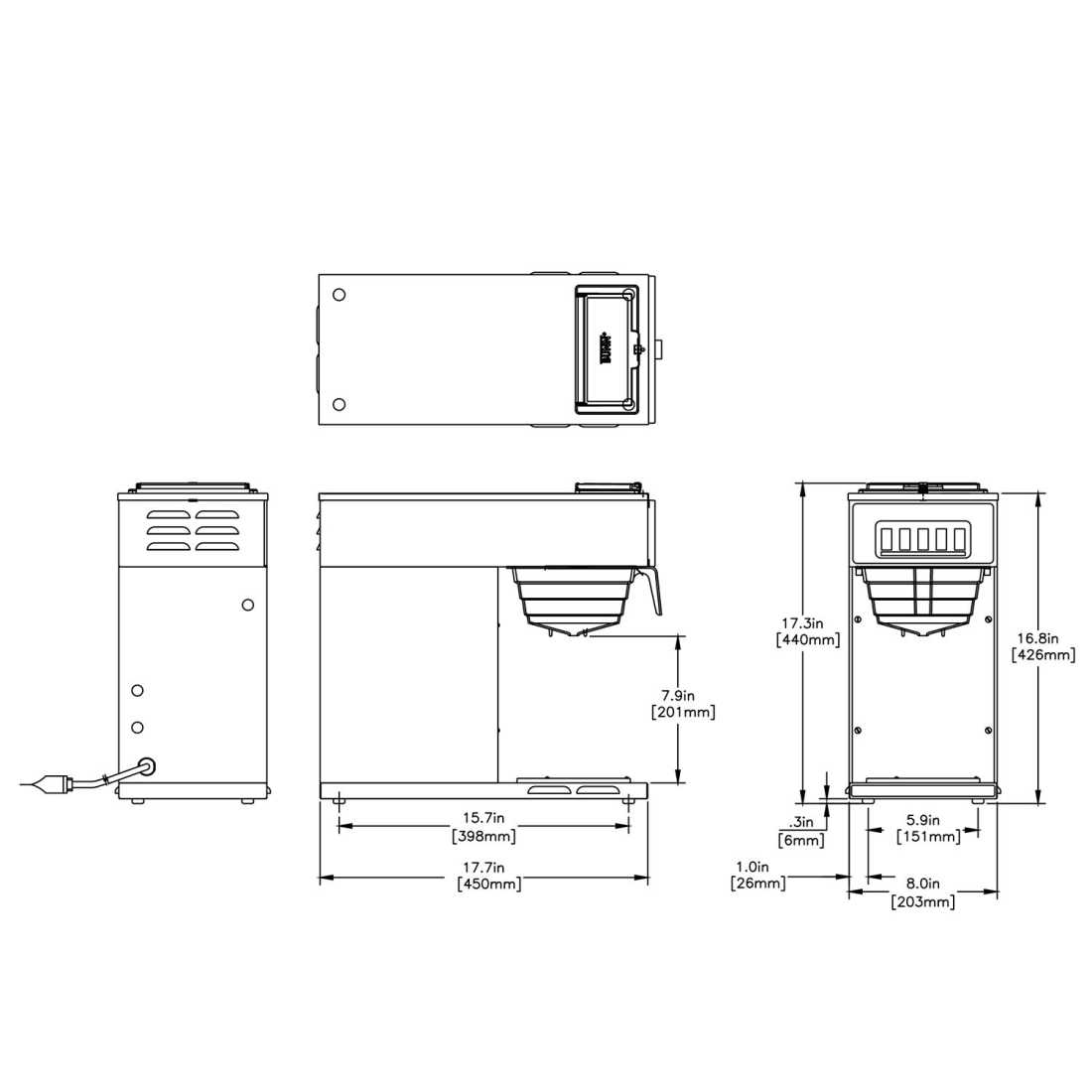 Bunn ,VP17A-1, Filter Coffee Machine|mkayn | مكاين