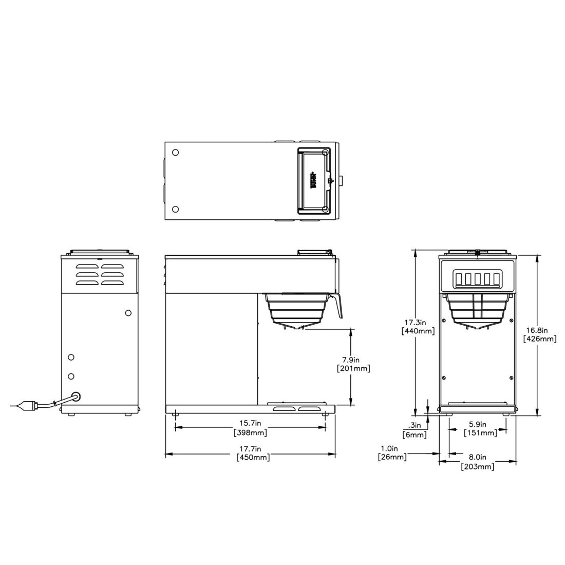 Bunn ,VP17A-1, Filter Coffee Machine|mkayn | مكاين