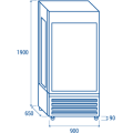 Versus ,MV 604B, Meat Display And Hang Panoramic Chiller 600 Lt|mkayn | مكاين