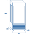 Versus ,MV 604B, Meat Display And Hang Panoramic Chiller 600 Lt|mkayn | مكاين