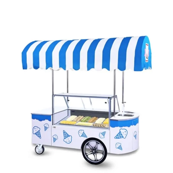 Omaj Pro ,EML-CG12, Ice Cream Display Cart White|mkayn | مكاين