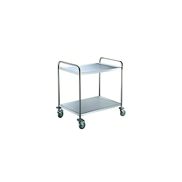 Omaj ,FR-L2, 2 Tier food cart stainless steel|mkayn | مكاين